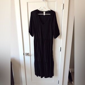 Black Tiered Maxi Dress